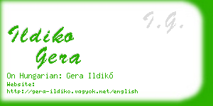 ildiko gera business card