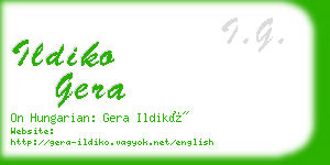 ildiko gera business card